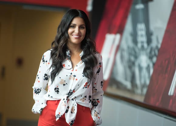 Quinnipiac alum Molly Qerim smiles